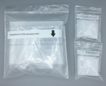 Beutel zur Entnahme von Trichinen Proben